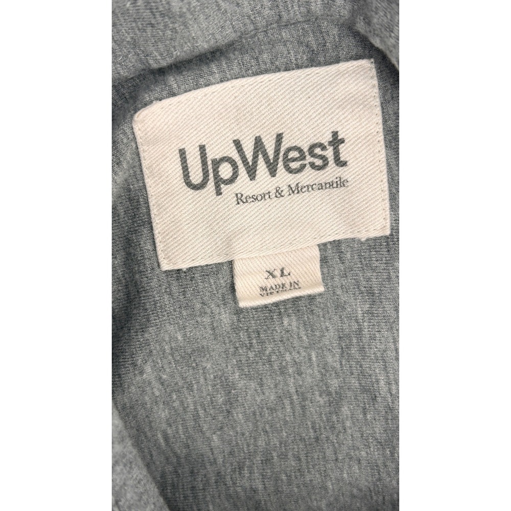 UpWest Mens XL Gray Knit Button Down Shirt Soft Casual Resort Coastal Minimalist - Picture 6 of 10